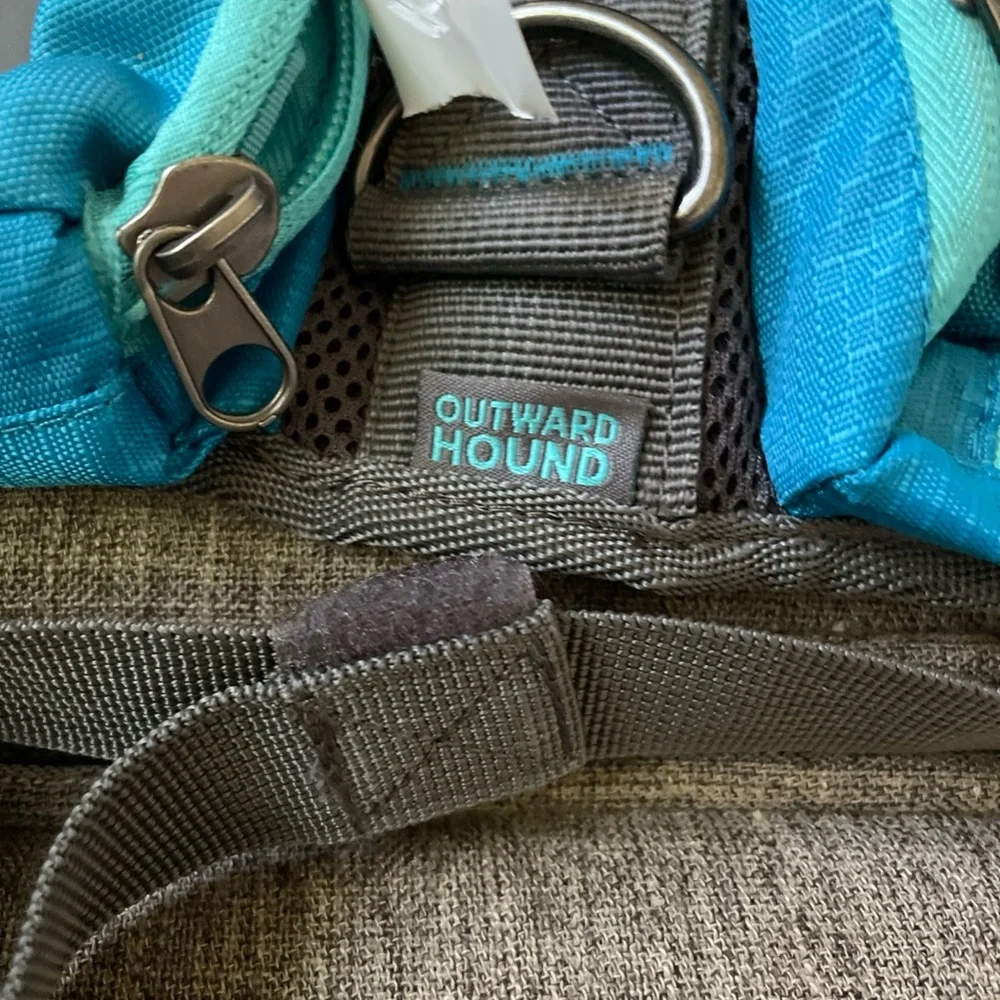 Outward hound doggie hiking travel backpack nylon saddle bag expandable pockets - Picture 8 of 9